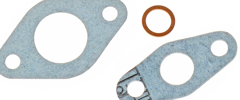 Compressed non-asbestos fibrous gaskets with nitrile binder. Brown Viton o-ring gasket.